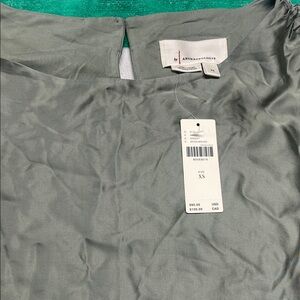 Anthropologie Moss green blouse